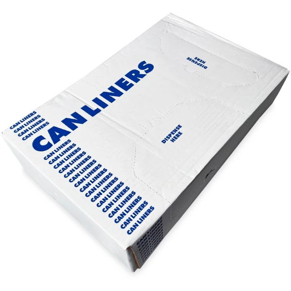 40-45 Gallon Black Repro Trash Bags - 2 Mil Dispenser Box Dispenser Box of 40-45 Gallon Black Repro Trash Bags - 2 Mil