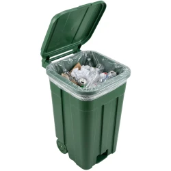 40-45 Gallon Clear Post Consumer Recycled Trash Liners - 40 x 46 1.5 Mil
