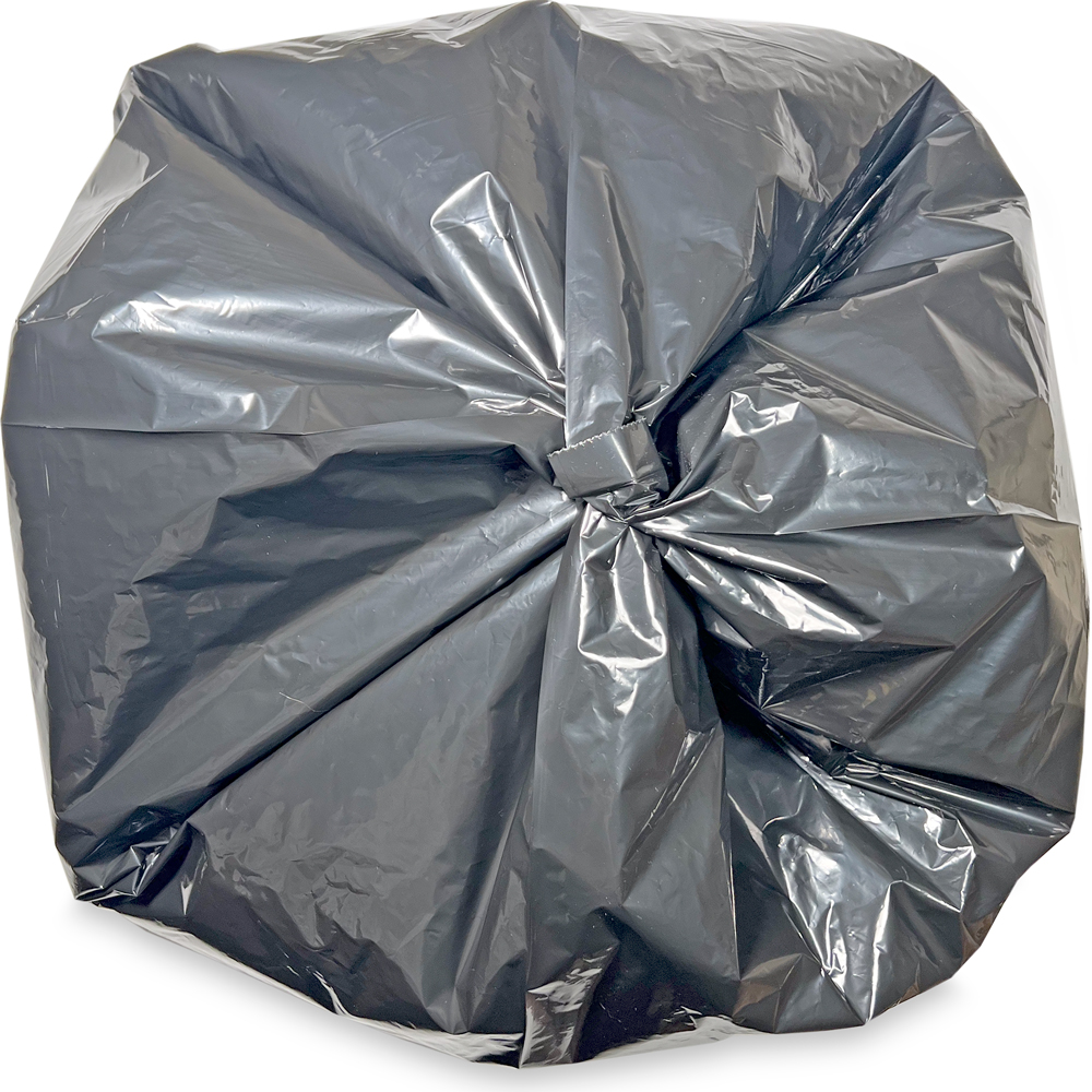 Star Sealed Bottom of 40-45 Gallon Black Repro Garbage Bags 40 x 46