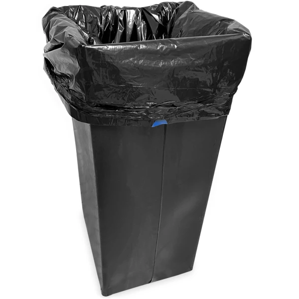 44 Gallon Black Drawstring Trash Bags - 1.2 Mil 44 Gallon Black Drawstring Trash Bags - 1.2 Mil in Trashcan