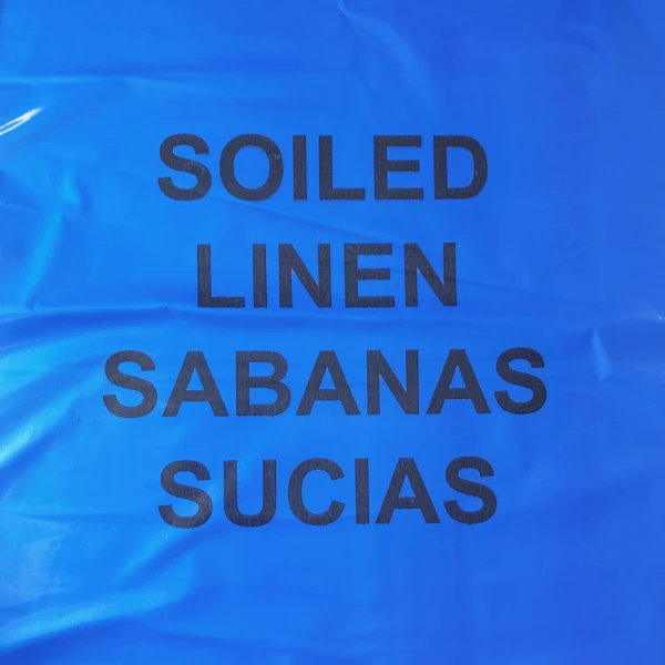 44 Gallon Soiled Linens Trash Bags - 1.3 Mil - 150/case Print Close up of 44 Gallon Soiled Linens Trash Bags - 1.3 Mil - 150/case Print