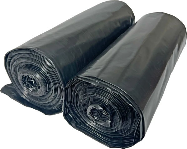 Coreless Rolls of Black 50 x 48 3 Mil 42 Gallon Contractor Bags