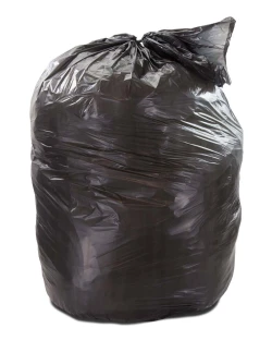 55 Gallon Regular Duty Black Trash Bags - 0.7 Mil - 200/case