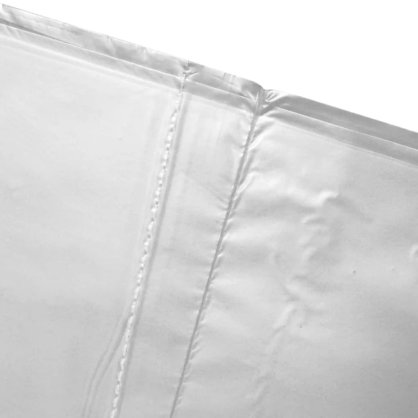 55 Gallon High Density Can Liners - 17 Micron - 200/case Bottom Seal and Perforation Bottom Seal and Perforation of 55 Gallon Natural High Density Garbage Can Liners 36" x 60"