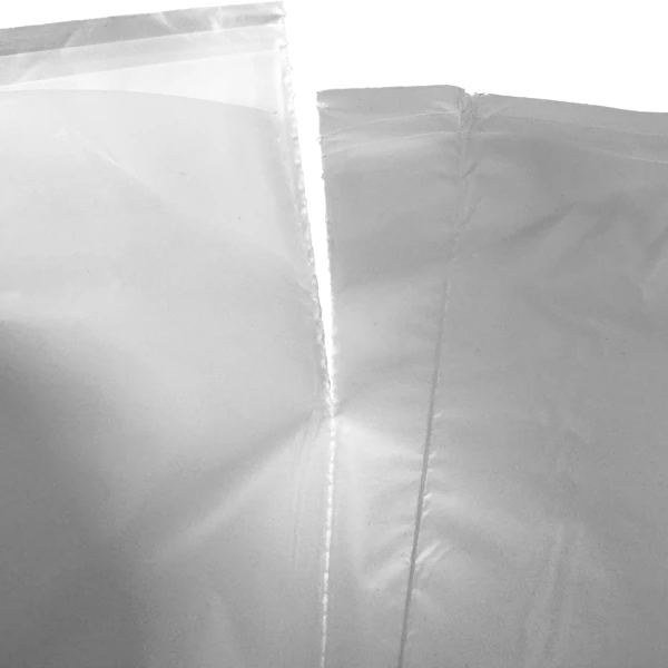 Perforation of 55 Gallon High Density Can Liners - 17 Micron - 200/case Perforation of 55 Gallon Natural High Density Garbage Can Liners 36" x 60"