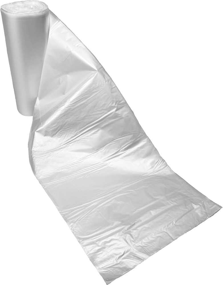 Coreless Roll of 55 Gallon Natural High Density Garbage Can Liners 36