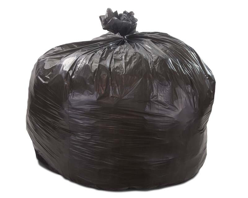 56 Gallon Black Regular Duty Garbage Bags 43 x 47