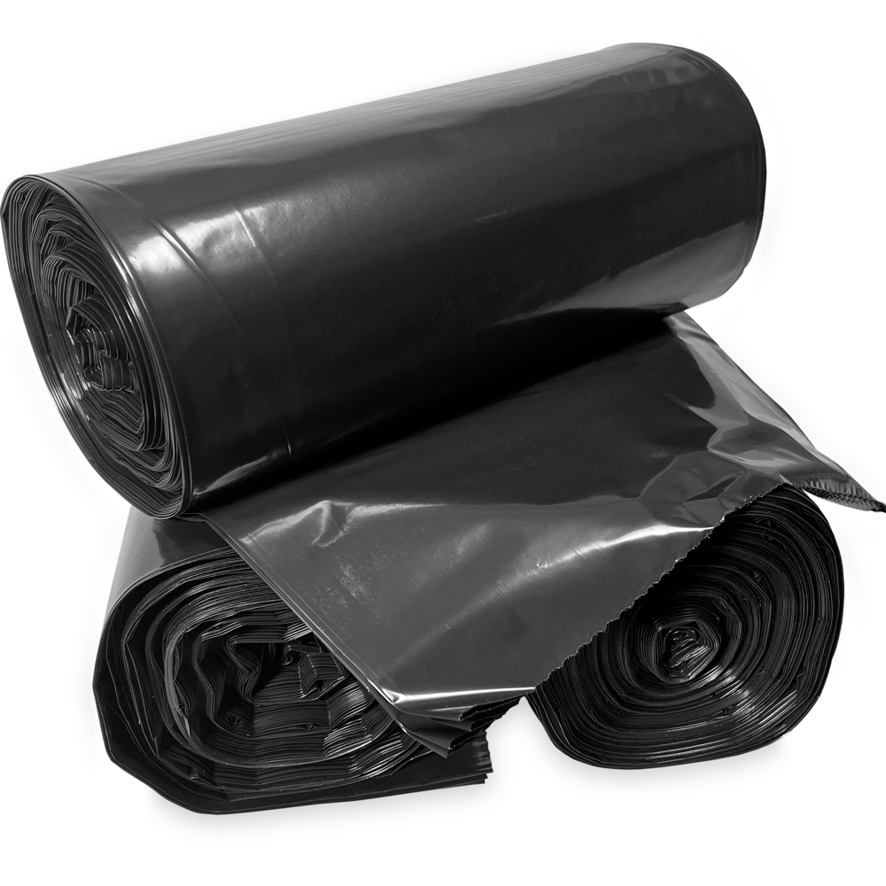 Rolls of 56 Gallon Repro Trash Bags - 2 Mil - 100/case