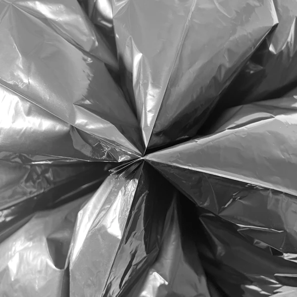 56 Gallon Repro Trash Bags - 2 Mil - 100/case Star Seal Close up of 56 Gallon Repro Trash Bags - 2 Mil - 100/case Star Seal