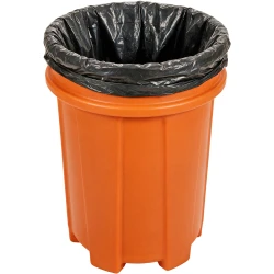 56 Gallon 43" x 47"  Black PCR Trash Garbage Liners 2 Mil