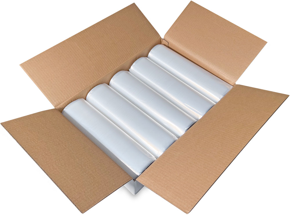 Case of 56 Gallon Clear Heavy Duty Garbage Bags 43 x 47