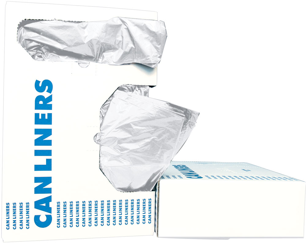 60 Gallon 1.1 Mil Heavy Duty White Trash Bags