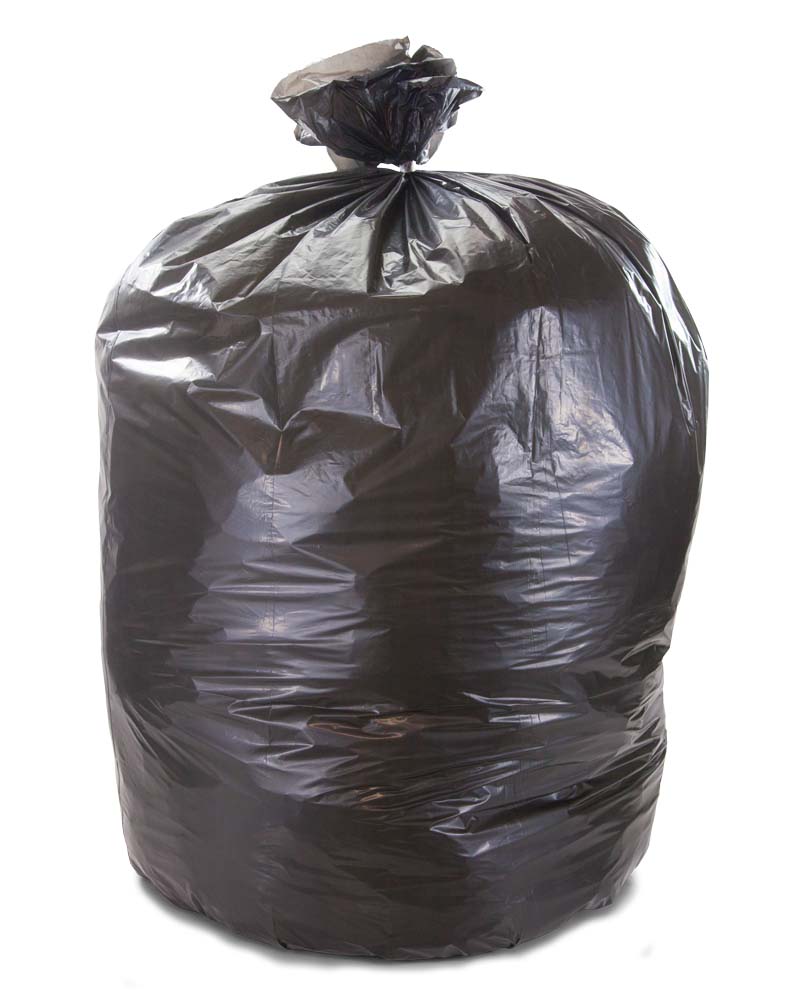 60 Gallon Black Repro Garbage Bags 38 x 58