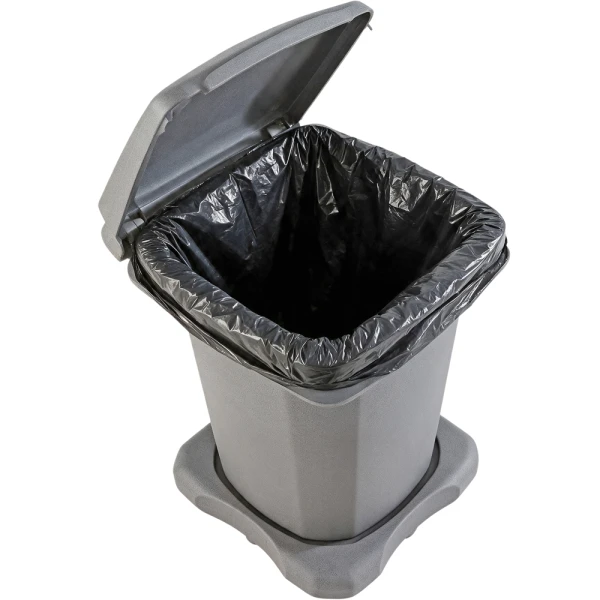 60 Gallon Black Post Consumer Recycled Trash Liners - 46 x 50 1.5 Mil 46 x 50 1.5 Mil Second Chance Trash Liners