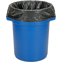 60 Gallon Coreless Post Consumer Recycled Trash Liners - 38" x 58" 2 Mil