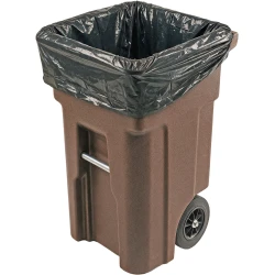 60 Gallon Flat Pack Post Consumer Recycled Trash Liners - 38" x 58" 2 Mil