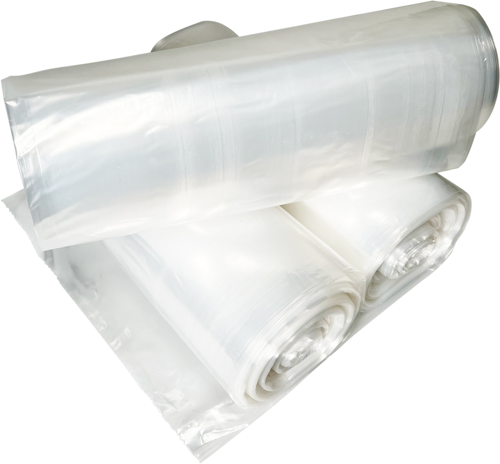 60 Gallon Clear Heavy Duty Garbage Bags 38 x 58 Coreless Rolls