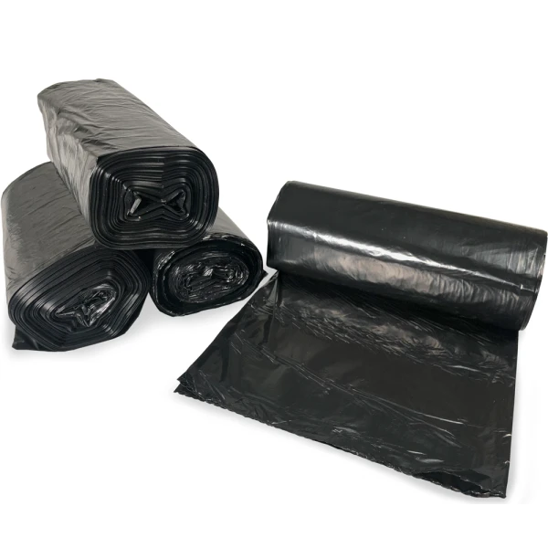 7 Gallon Regular Duty Trash Bags - 0.35 Mil - 1000/case Rolls Rolls of 7 Gallon Regular Duty Trash Bags - 0.35 Mil - 1000/case with One Partially unrolled