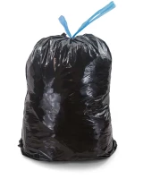 8-10 Gallon Black 24 x 30 Drawstring Trash Bags