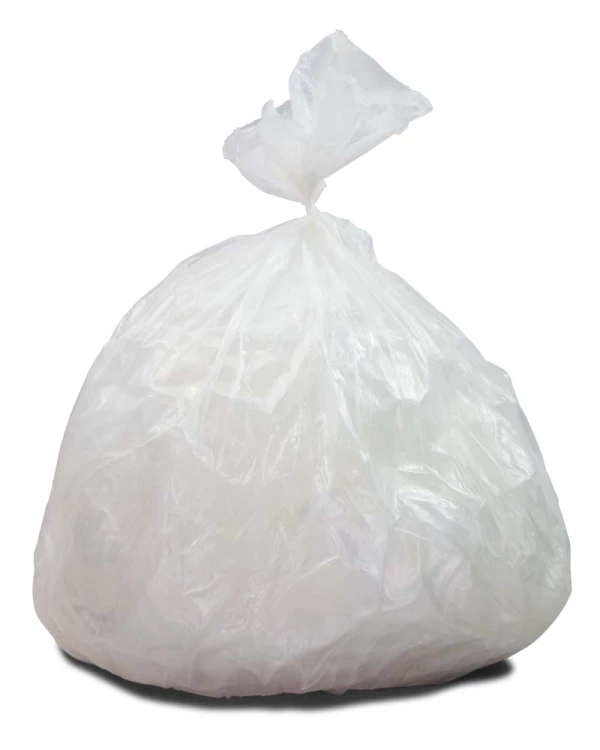 8-10 Gallon Clear 24 x 23 Regular Duty Trash Bags