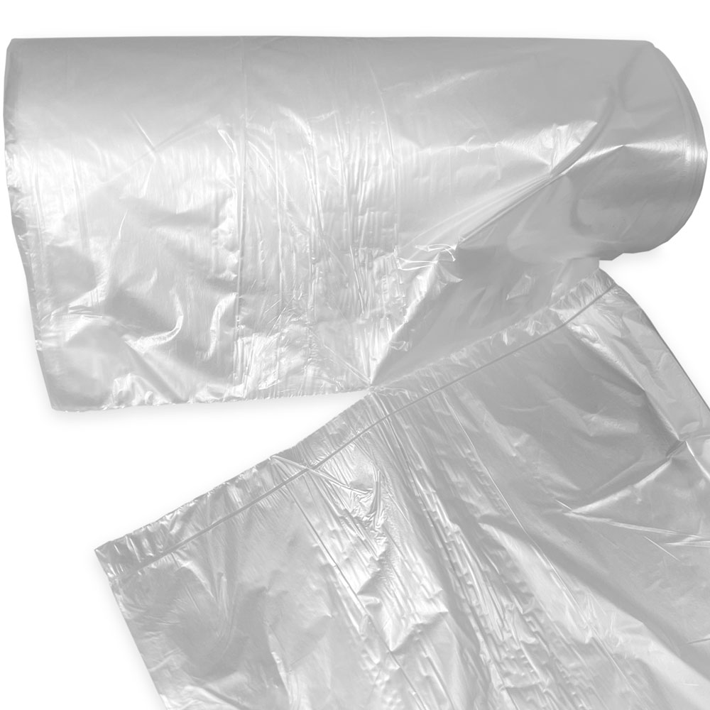 Close up of 8-10 Gallon High Density Can Liners - 6 Micron - 1000/case Separated at Perforation