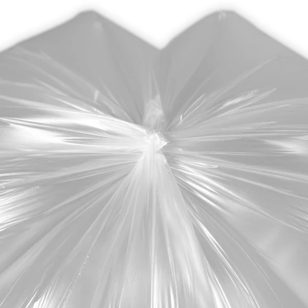 8-10 Gallon High Density Can Liners - 6 Micron - 1000/case Star Seal Close up of 8-10 Gallon High Density Can Liners - 6 Micron - 1000/case Bottom Star Seal
