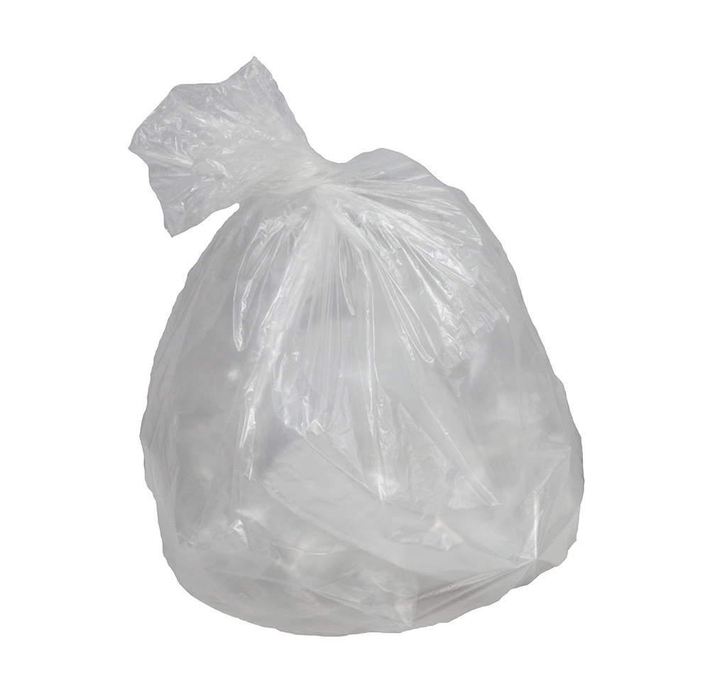 12-16 Gallon Clear Regular Duty Garbage Bags 24 x 32