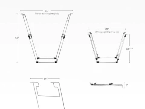 Adjustable Bag Buddy Dimensions