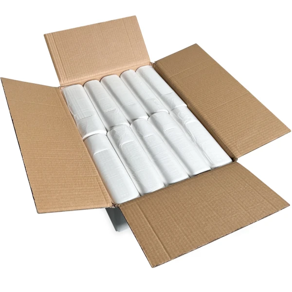 20-30 Gallon High Density Can Liners - 10 Micron Case Case of 20-30 Gallon Natural High Density Garbage Can Liners 30 x 37
