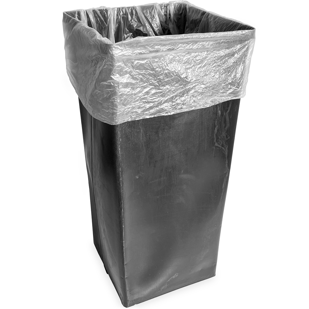 thumbnail image 2 of 20-30 Gallon Clear Trash Bags - 13 Micron Thick, 30"W X 37"L, Fits Square & Round Cans, Pack Of 500 (High-Density Can Liners) 2 of 9