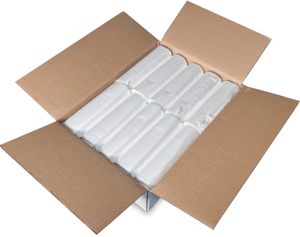 Case of 20-30 Gallon Natural High Density Garbage Can Liners 30 x 37