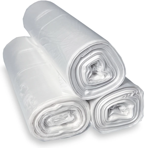 20-30 Gallon High Density Can Liners - 10 Micron Corelss Rolls Coreless Roles of 20-30 Gallon Natural High Density Garbage Can Liners 30 x 37