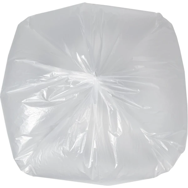 20-30 Gallon High Density Can Liners - 10 Micron Star Sealed Bottom Star Sealed Bottom of 20-30 Gallon Natural High Density Garbage Can Liners 30 x 37