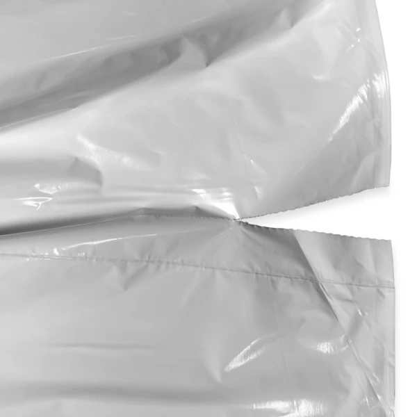 33 Gallon Heavy Duty Trash Bags - 0.9 Mil - 150 per case Separated at Perforation Close up of 33 Gallon Heavy Duty Trash Bags - 0.9 Mil - 150 per case Separated at Perforation