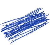 Group of 10 Inch Blue Paper Twist Ties Scattered Out