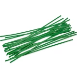 Group of 10 Inch Green Paper Twist Ties Scattered Out