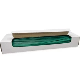 Opened Case of 10 Inch Green Plastic Twist Ties