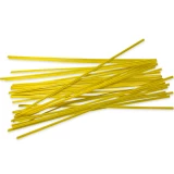 Group of 10 Inch Yellow Paper Twist Ties Scattered Out