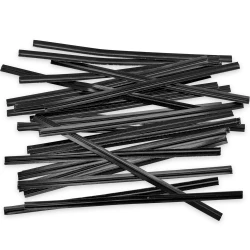 4" Black Paper Twist Ties