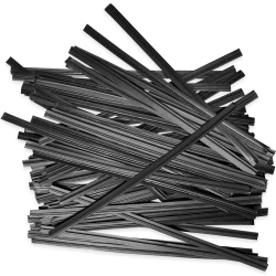 4" Black Plastic Twist Ties