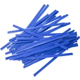 Group of 4 Inch Blue Paper Twist Ties Scattered Out