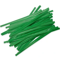 4" Green Paper Twist Ties