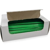 Opened Case of 4 Inch Green Paper Twist Ties