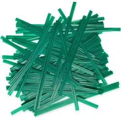 4" Green Plastic Twist Ties