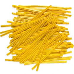 4" Yellow Plastic Twist Ties