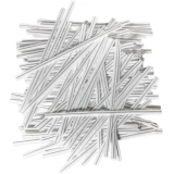 Group of 4 Inch White Plastic Twist Ties Scattered Out