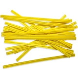 Group of 4 Inch Yellow Paper Twist Ties Scattered Out