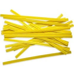 4" Yellow Paper Twist Ties