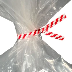 4" Striped Paper Twist Ties