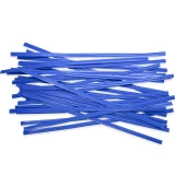 Group of 6 Inch Blue Paper Twist Ties Scattered Out